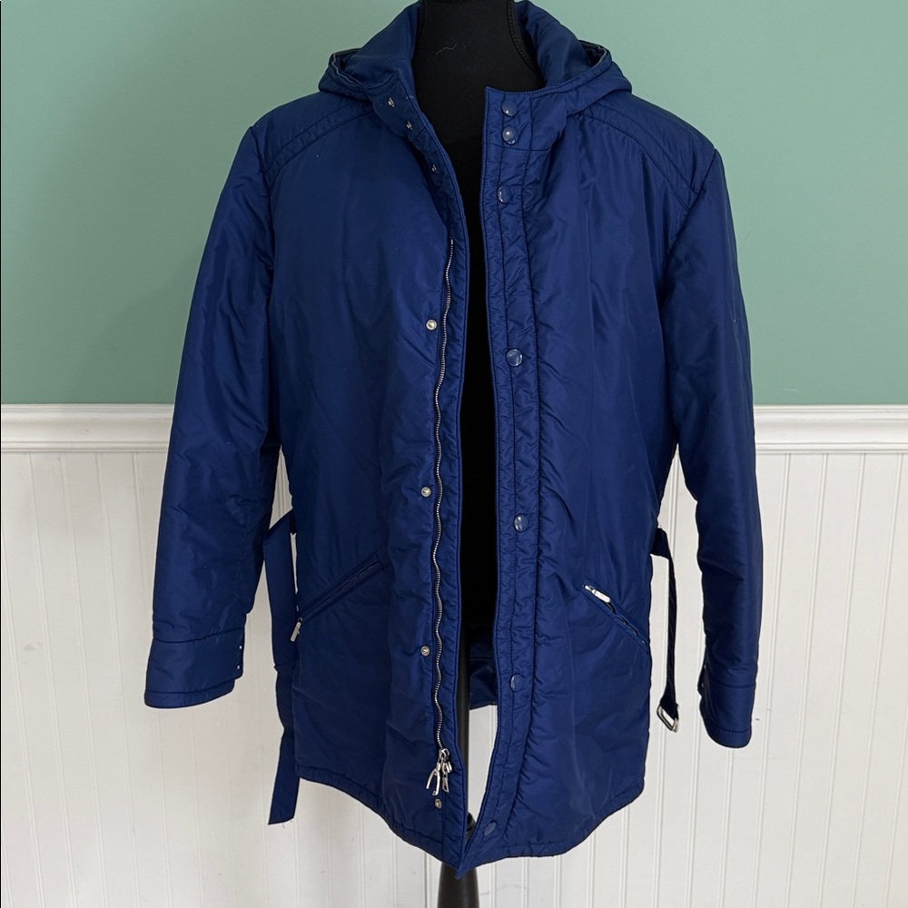 Vintage Head Men's Deep Blue Hooded Ski Jacket with Removable Vest